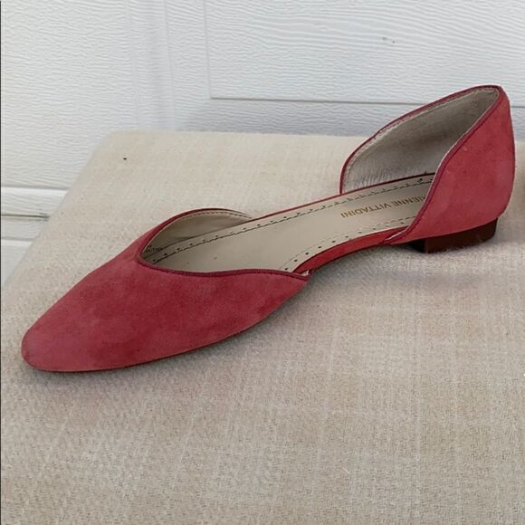 Adrienne Vittadadini Pink Suede Flats - Picture 5 of 8